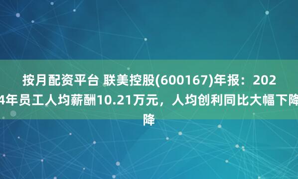 按月配资平台 联美控股(600167)年报：2024年员工人均薪酬10.21万元，人均创利同比大幅下降