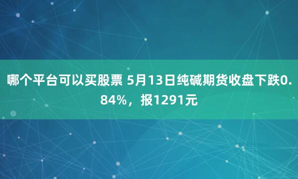 哪个平台可以买股票 5月13日纯碱期货收盘下跌0.84%，报1291元