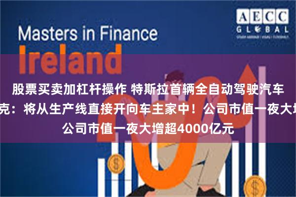 股票买卖加杠杆操作 特斯拉首辆全自动驾驶汽车将交付！马斯克：将从生产线直接开向车主家中！公司市值一夜大增超4000亿元