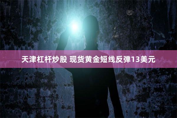 天津杠杆炒股 现货黄金短线反弹13美元