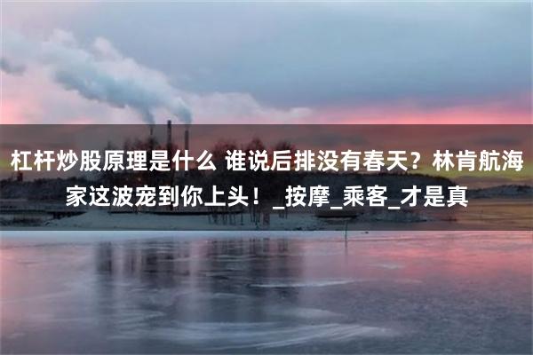 杠杆炒股原理是什么 谁说后排没有春天？林肯航海家这波宠到你上头！_按摩_乘客_才是真