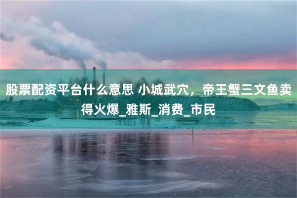 股票配资平台什么意思 小城武穴，帝王蟹三文鱼卖得火爆_雅斯_消费_市民